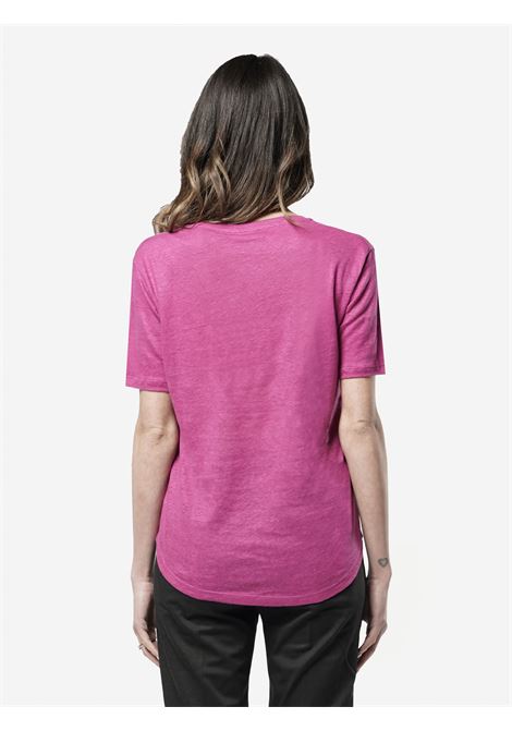 T-shirt scollo a V in lino NOT SHY | T- Shirt | JAYA-4405014GRAPE